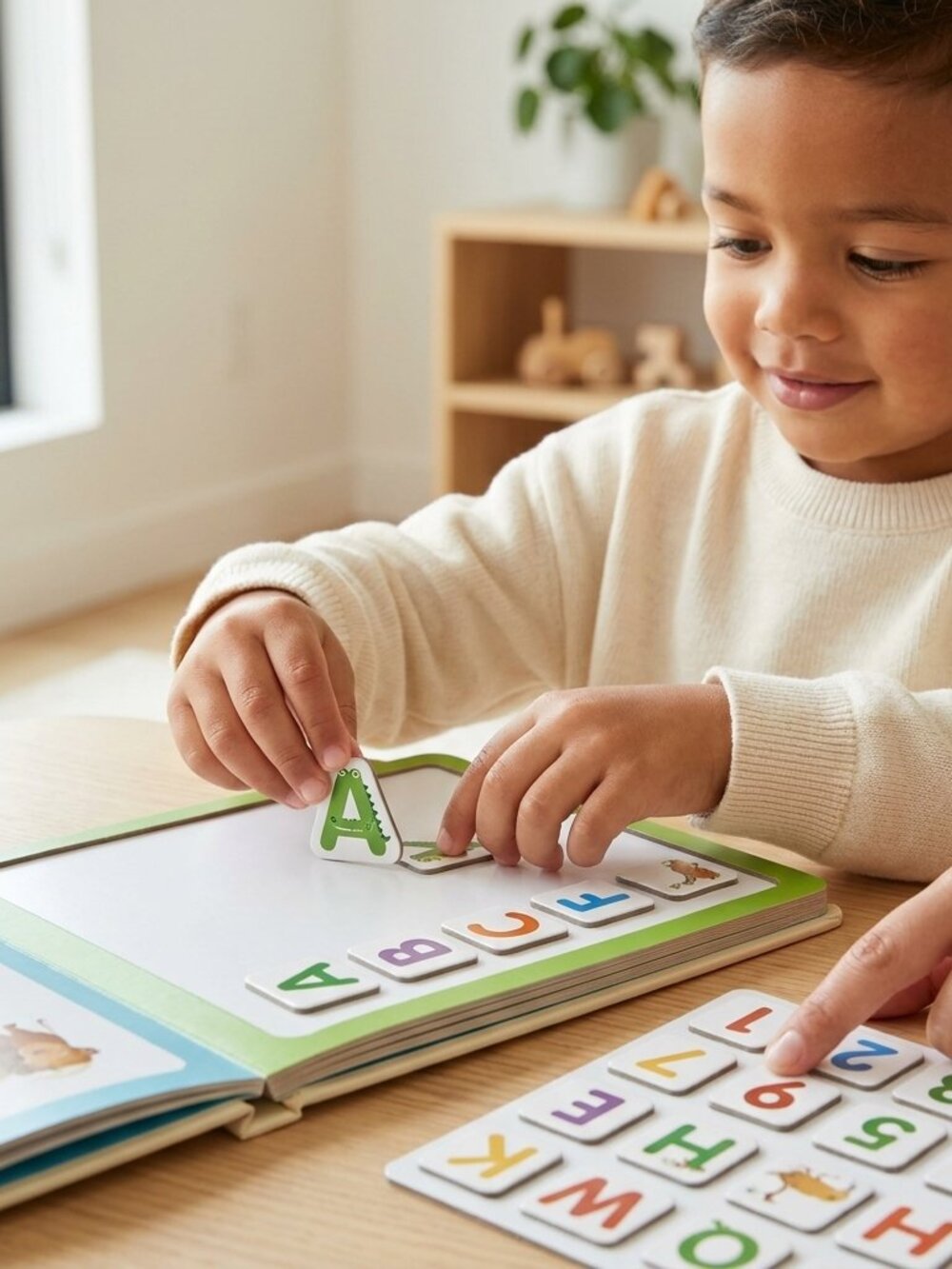 Magnetic Alphabet & Math Set, 53pc Montessori Learning Toy - Picture 3 of 16